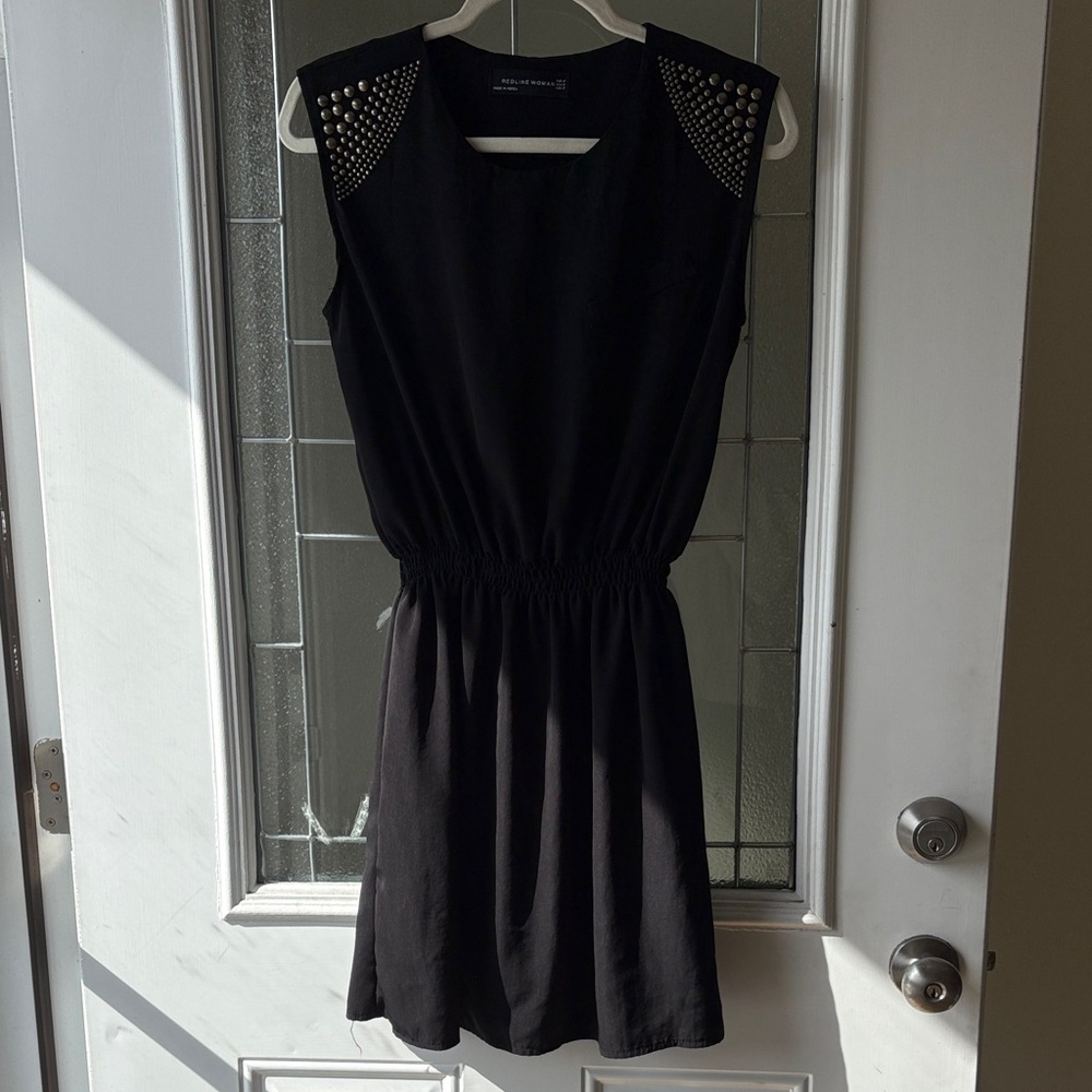 Redline Black Studded Mini Dress